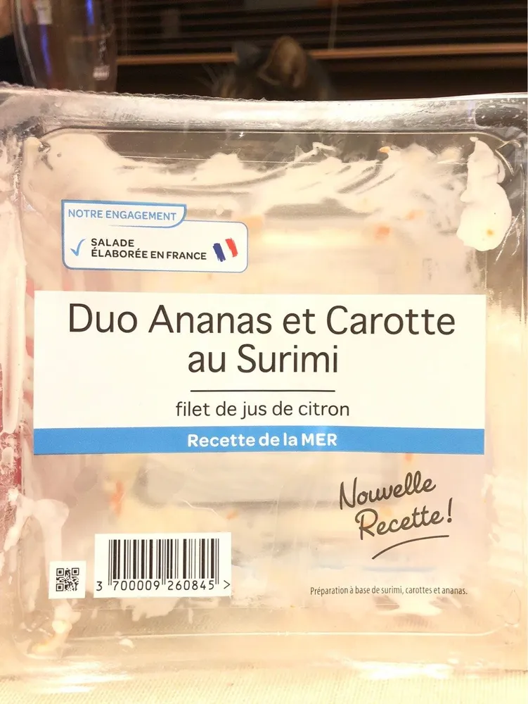 Duo ananas et carotte au surimi