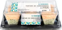 Verrines Tartare de Concombres et Surimi