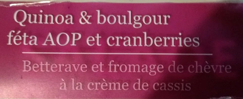 Quinoa & boulgour fêta AOP et cranberries