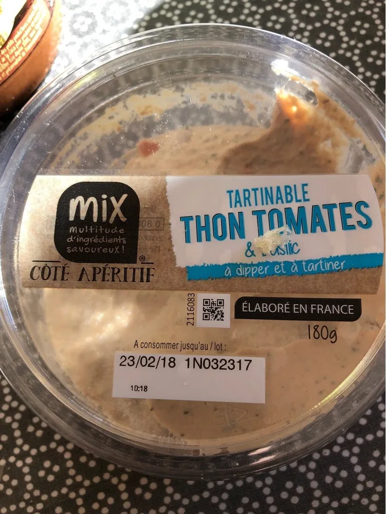 Tartinable thon tomates basilic