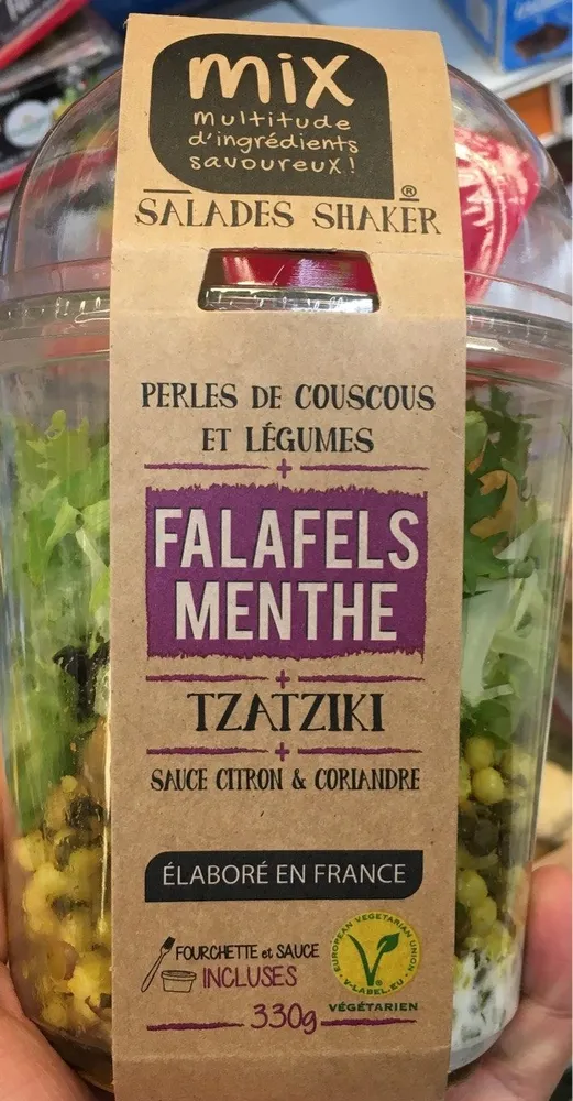 Perles de couscous et légumes + Falafel menthe