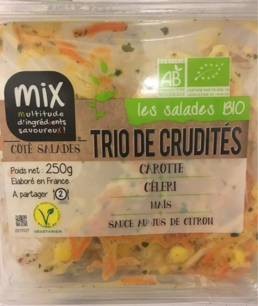 Trio de crudités