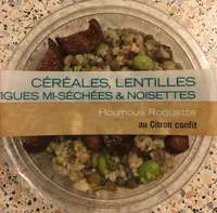 Céréales lentilles, figues mi-séchées & noisettes