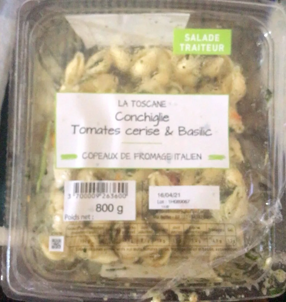 Conchiglie Tomates cerise & basilic