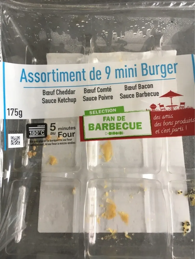 Assortiment de 9 mini burger