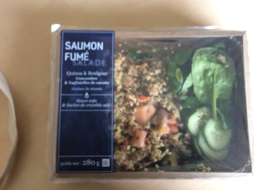 Salade saumon fume quinoa et boulgour