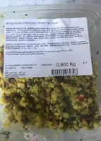 Boulgour lentilles feves de soja