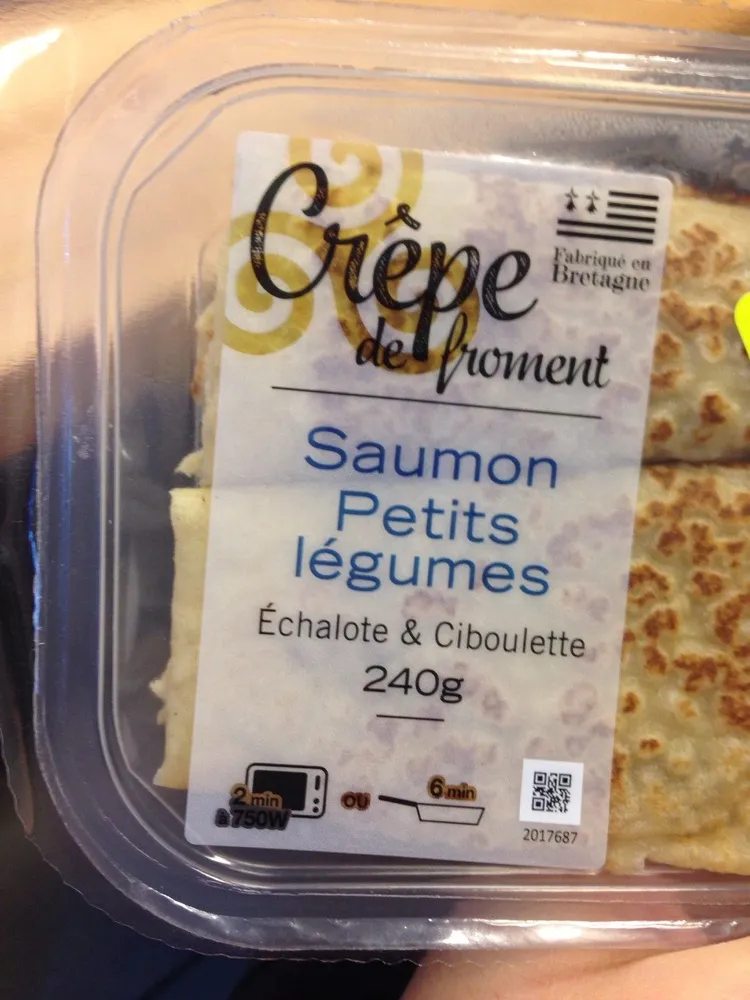 Crêpe saumon petits legumes