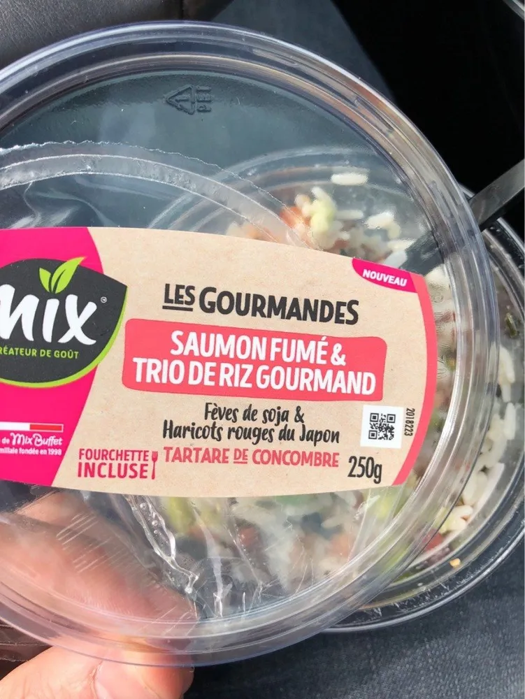 Saumon fumé et trio de riz gourmand
