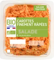 Carottes finement râpées au jus de citron