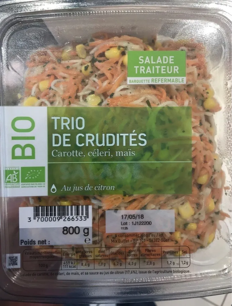 Trio de crudités