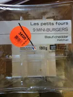 9 mini-burgers - Boeuf Cheddar Quetchup