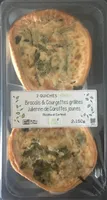 2 Quiches Végétal ! Brocolis & Courgettes Grillées, Julienne de Carottes Jaunes, Ricotta & Cerfeuil