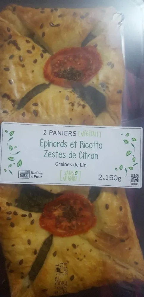 Panier Épinards et Ricotta Zestes de citron