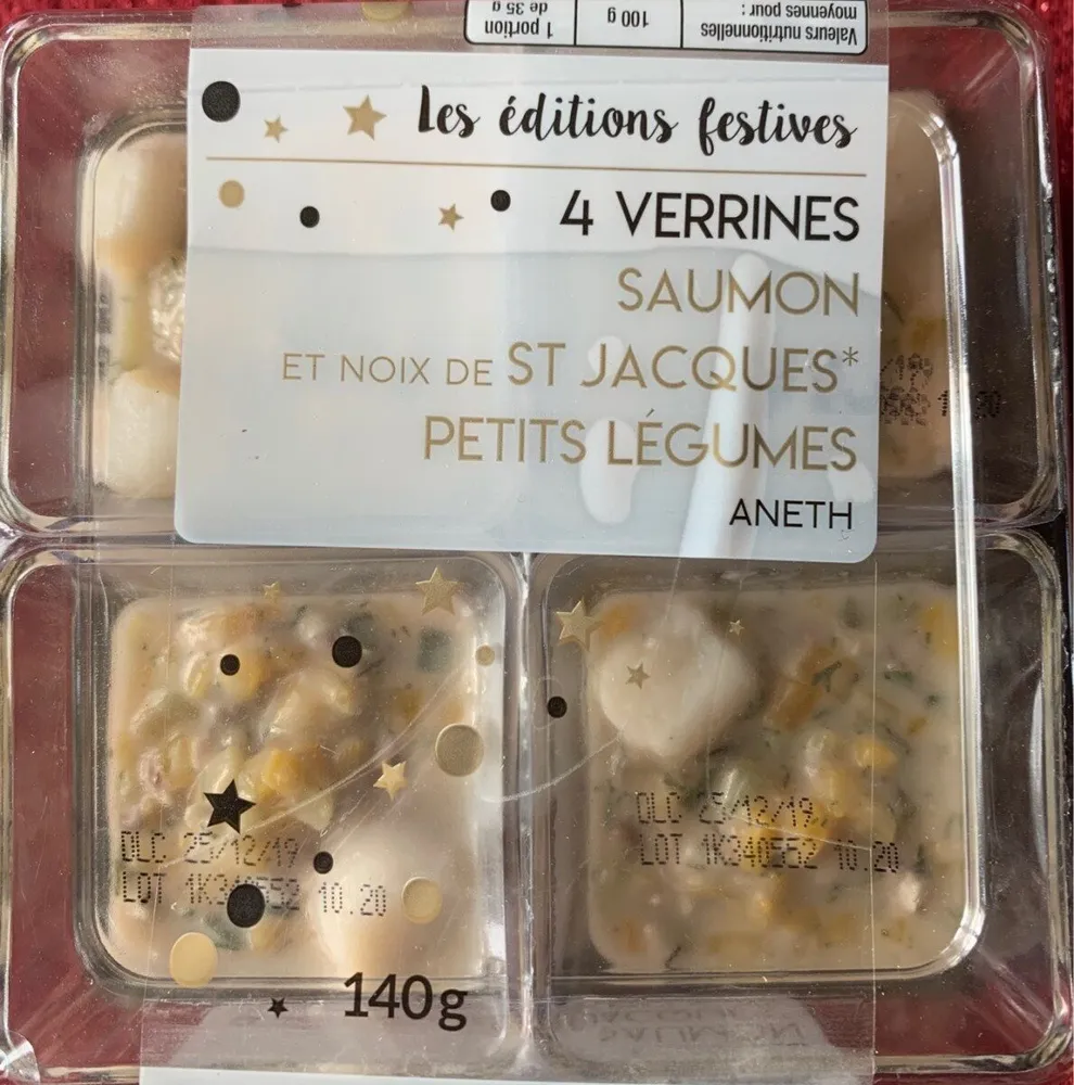 Verrines Saumon St Jacques
