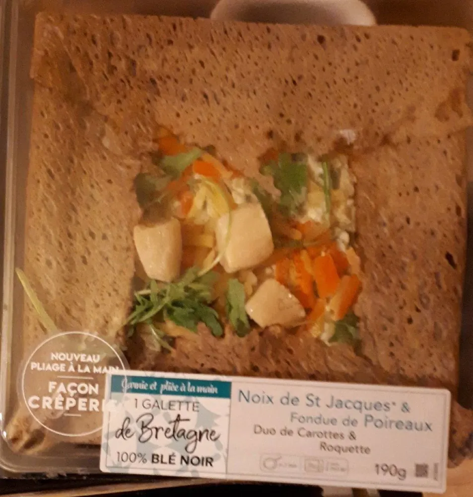 Noix de st Jacques et fondu de poireau