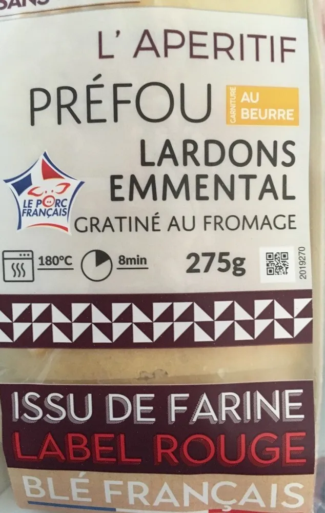 Prefou lardons emmental
