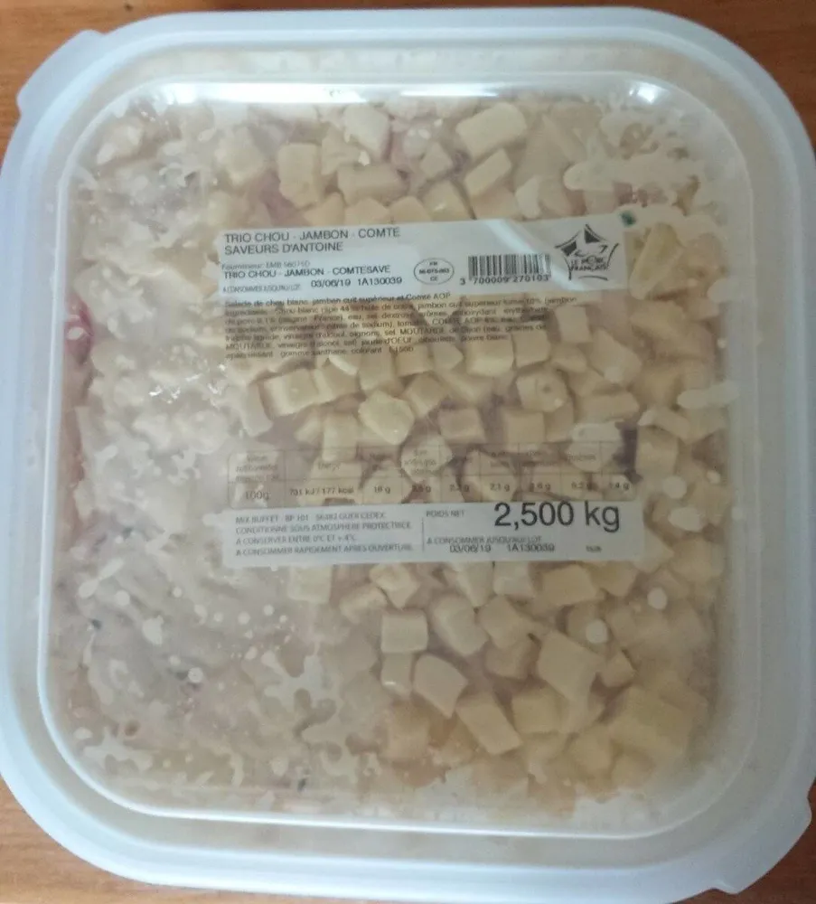 Trio chou jambon comte