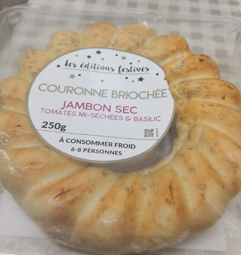 Couronne brioche jambon sec