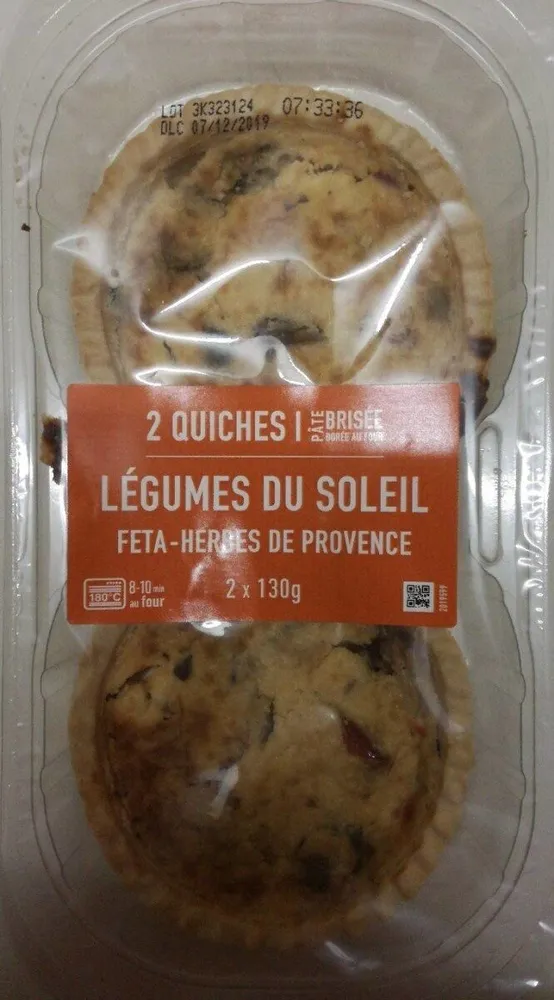 Quiches légumes du soleil