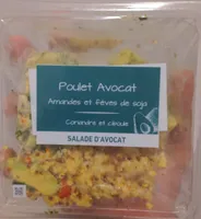 POULET AVOCAT AMANDES ET FÈVES DE SOJA, CORIANDRE ET CIBOULETTE