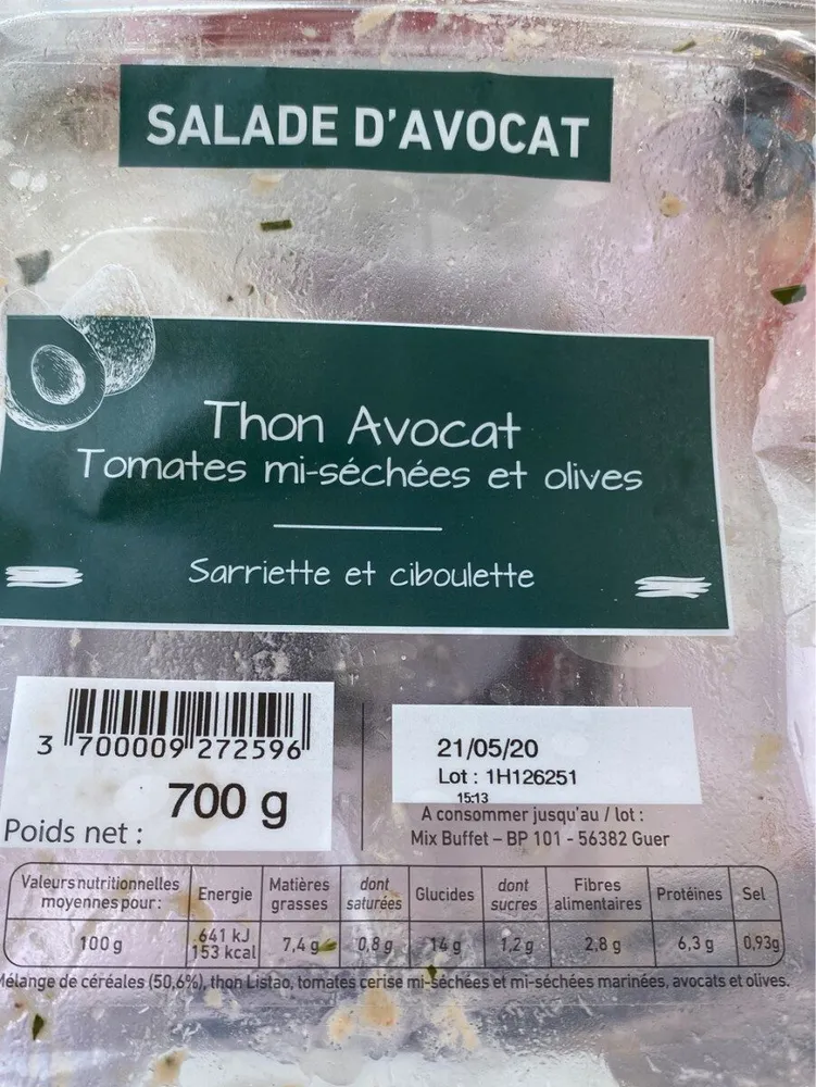 Salade Thon Avocat