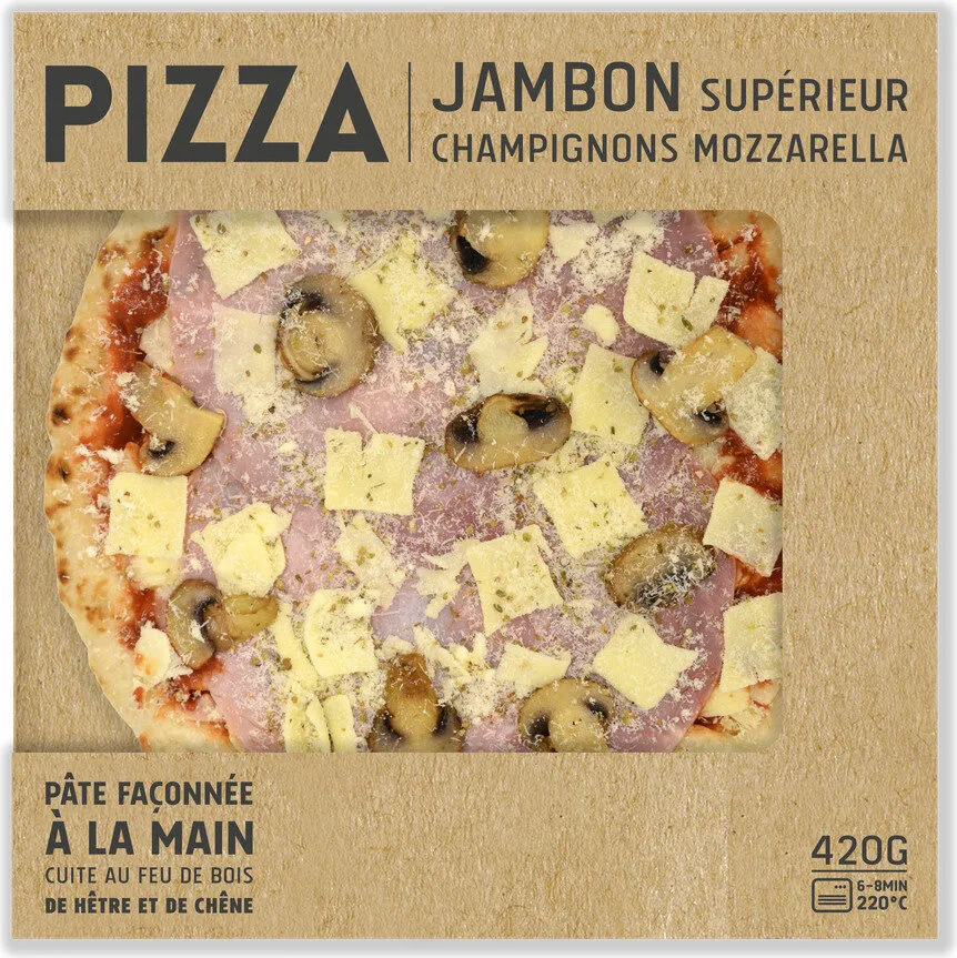 Pizza Jambon supérieur Champignons Mozzarella