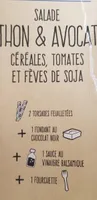 Salade thon avocat céréales tomate  fèves