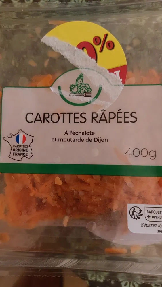 Carottes rapées à l\'échalote et moutarde de Dijon