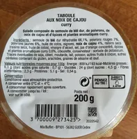 Taboulé aux noix de cajou curry