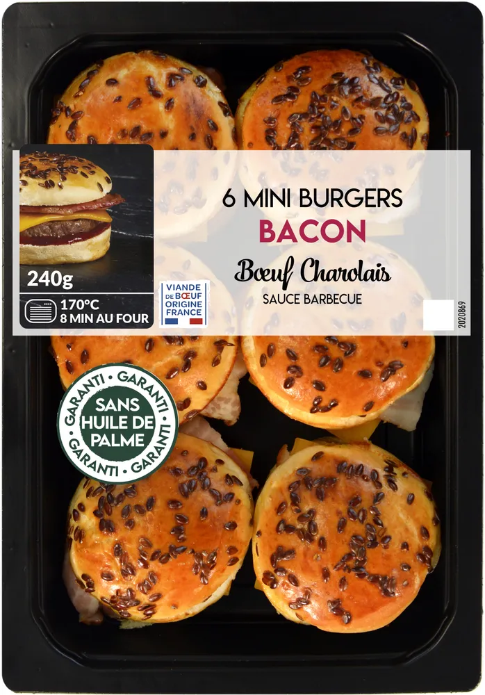 Mini burgers Bacon