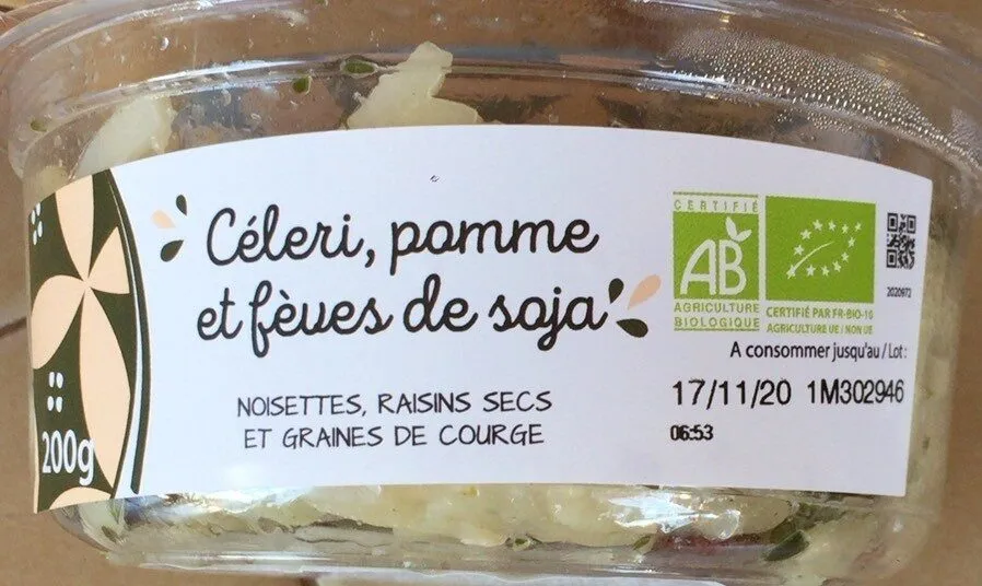 Celeri, pommeet feves de soja