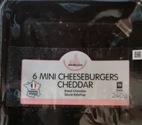 6 mini cheeseburgers cheddar