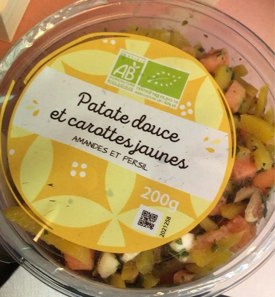 Patate douce et carottes jaunes