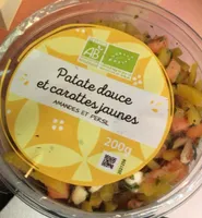 Patate douce et carottes jaunes