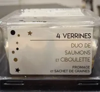 4 verrines Duo de SAUMONS ET CIBOULETTE