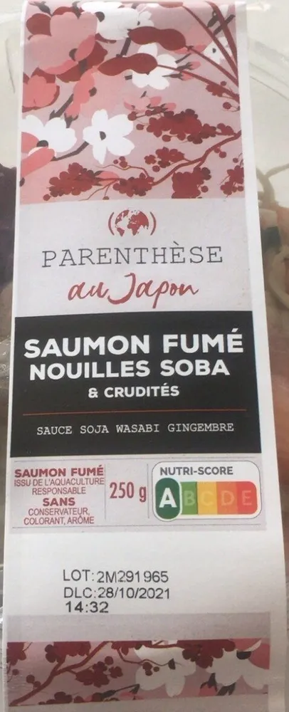 Saumon fumé nouilles soba