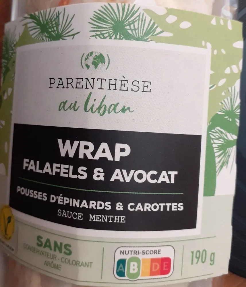 Wrap falafels avocat