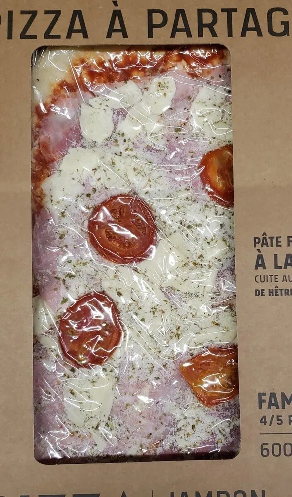 Pizza jambon superieur tomate mozzarella