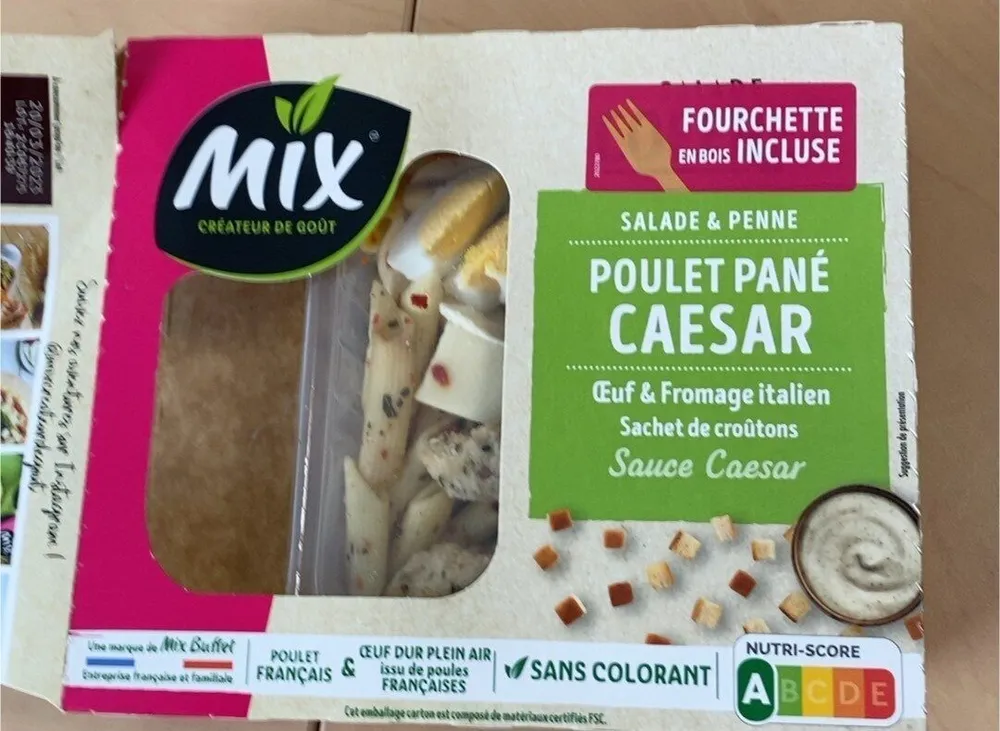 Salade poulet pané caesar