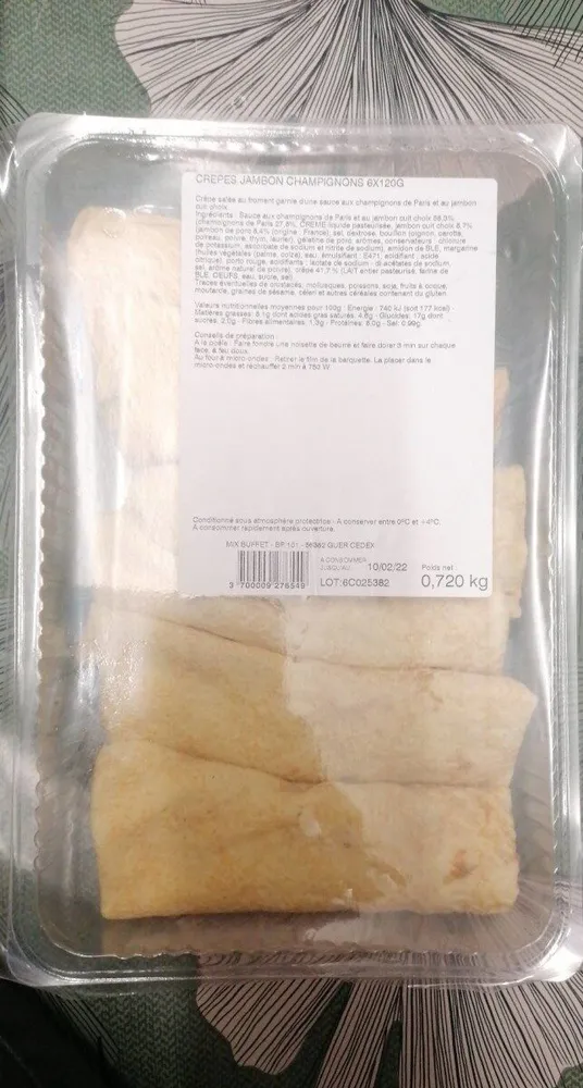 Crepes jambons champignons