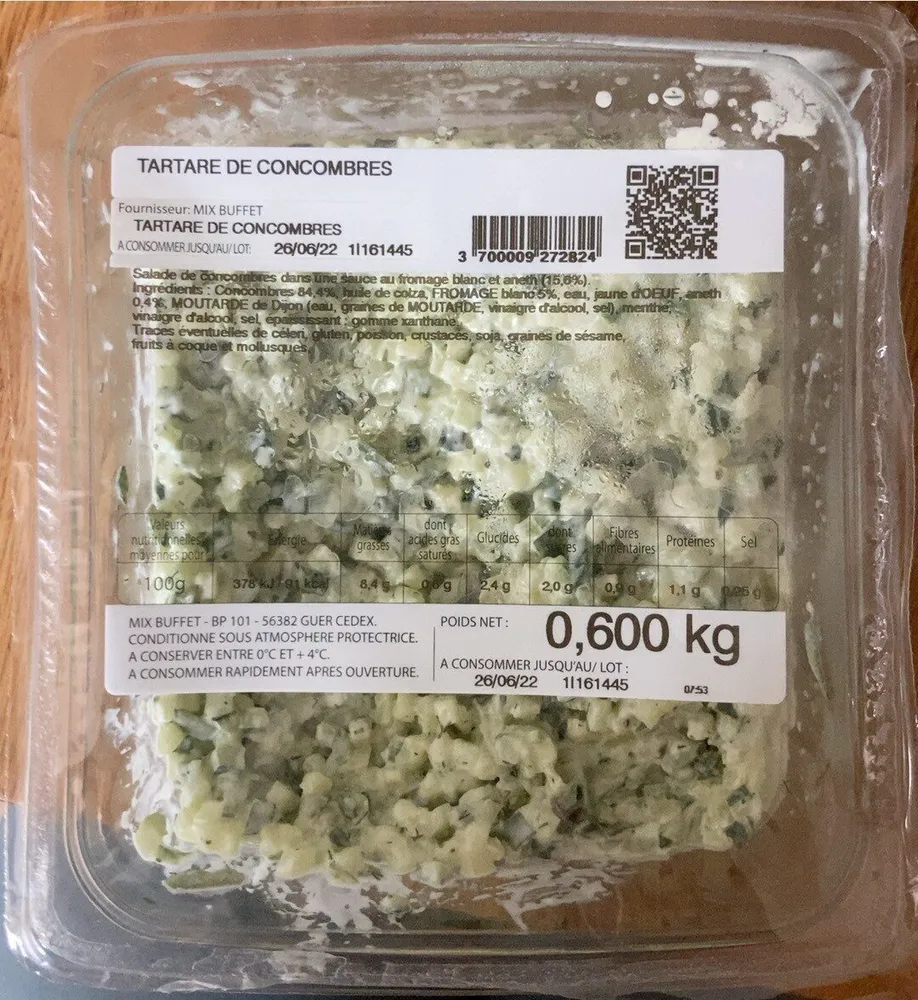 Tartare de concombre