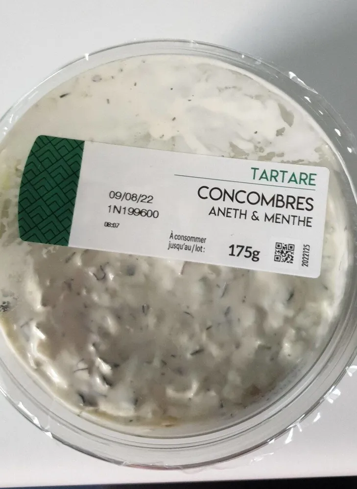 TARTARE CONCOMBRES ANETH ET MENTHE