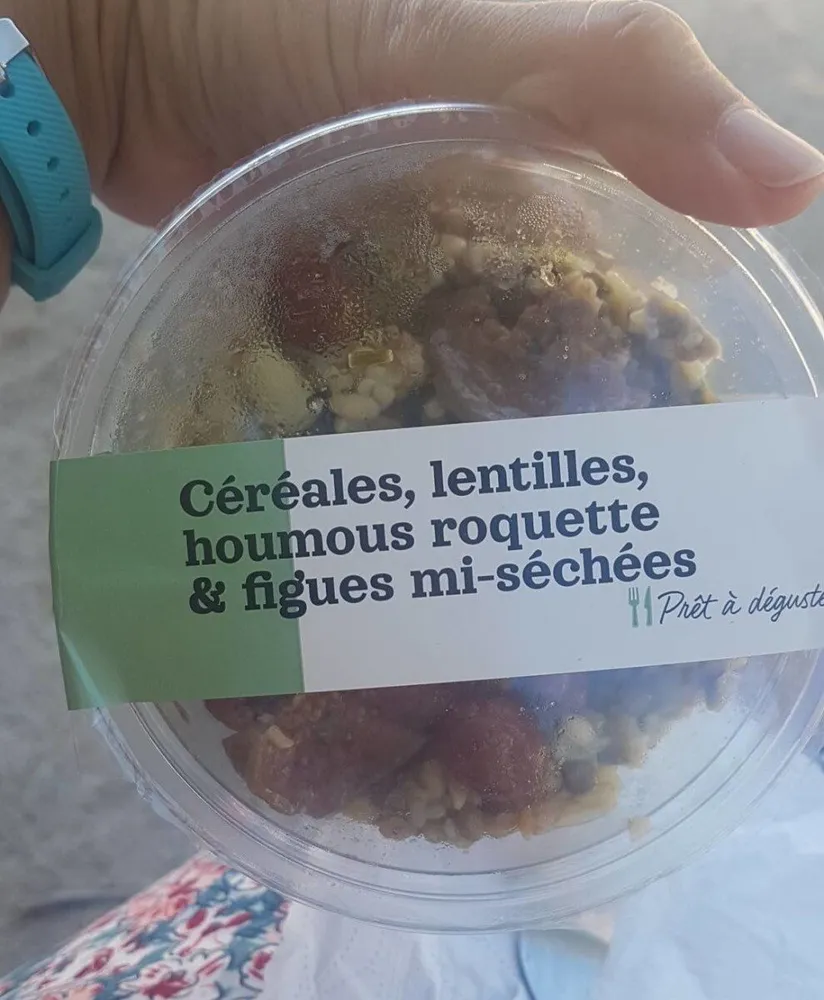 Céréales lentilles houmous