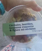 Céréales lentilles houmous