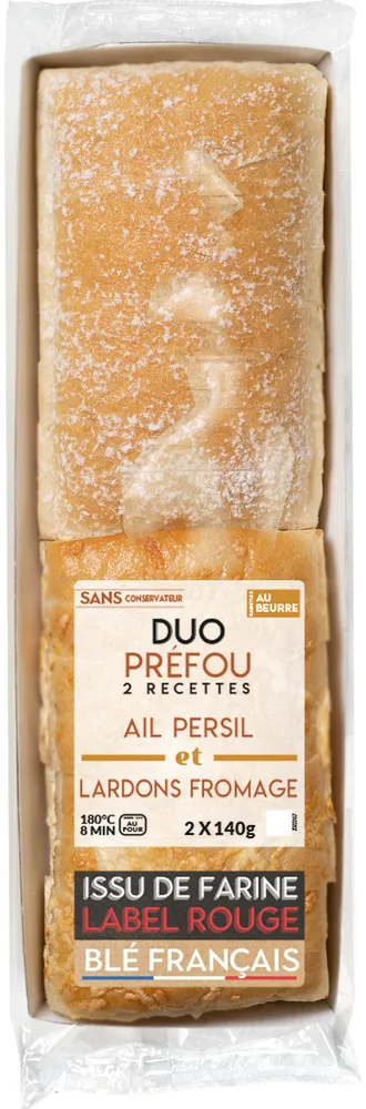 Duo préfou Ail persil et Lardons fromage