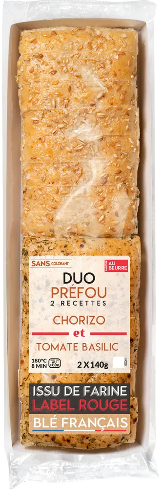 Duo Préfous Chorizo et Tomate Basilic