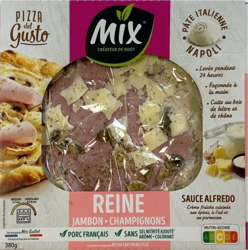 Pizza reine jambon - champignons