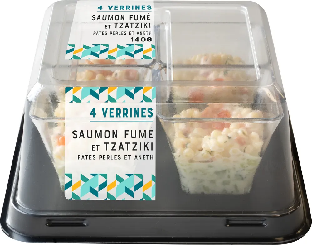 Verrines Saumon Fume et Tzatziki
