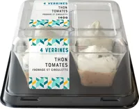 Verrines Thon Tomates Fromage et Ciboulette